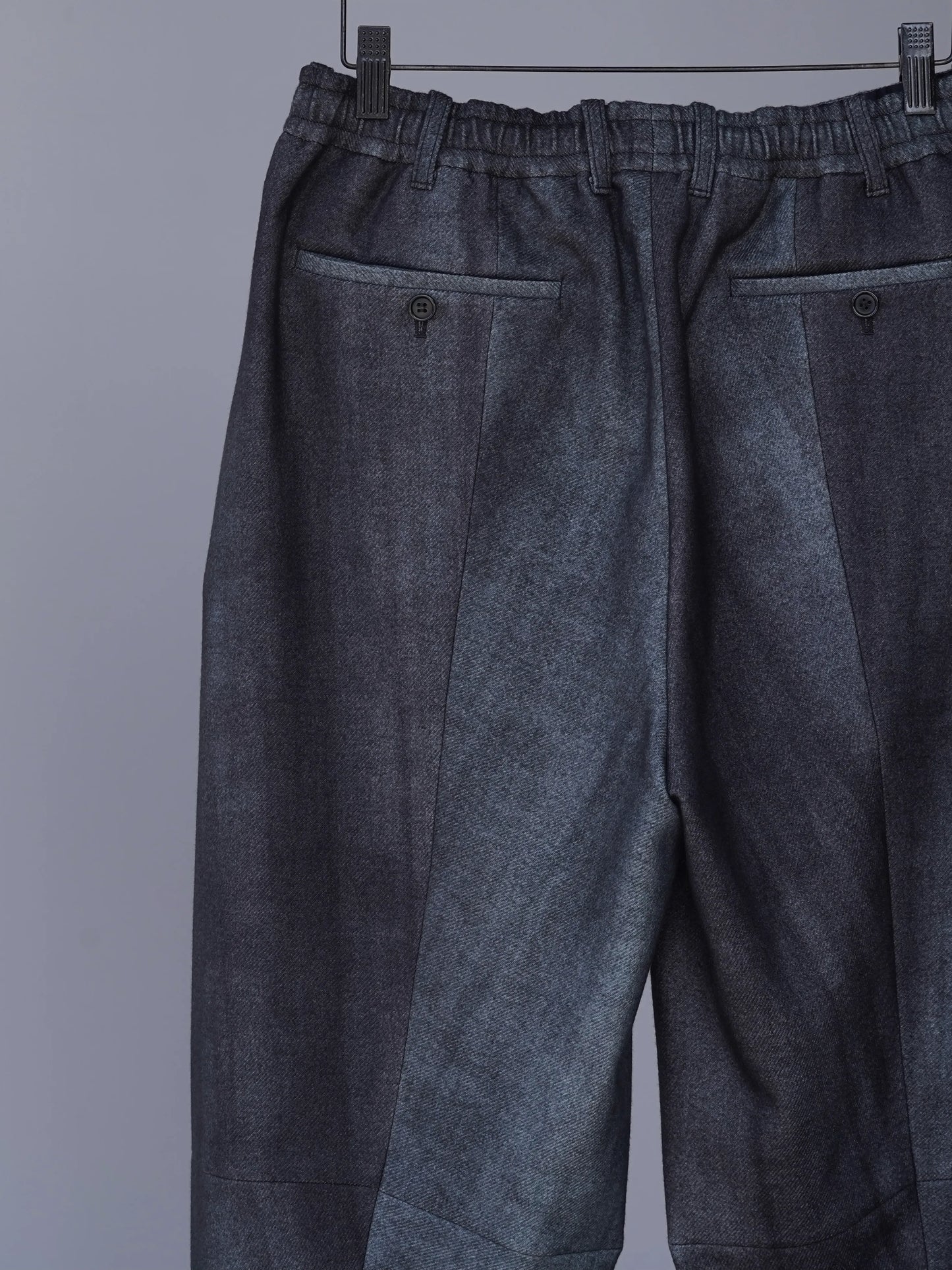 山内 | アーバン染め・ワンカットイージーパンツ urban black