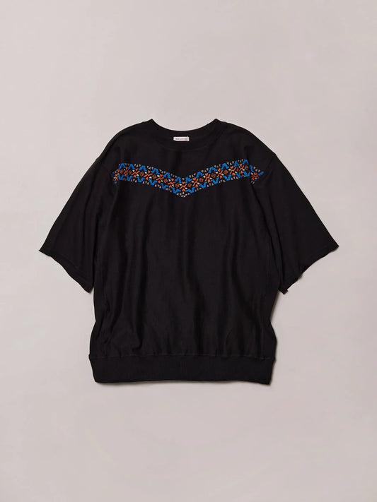 niceness-shankar-手刺繍スウェット-tee-black-1