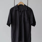 comoli-wool-silk-shortsleeve-opencollar-shirt-charcoal-1