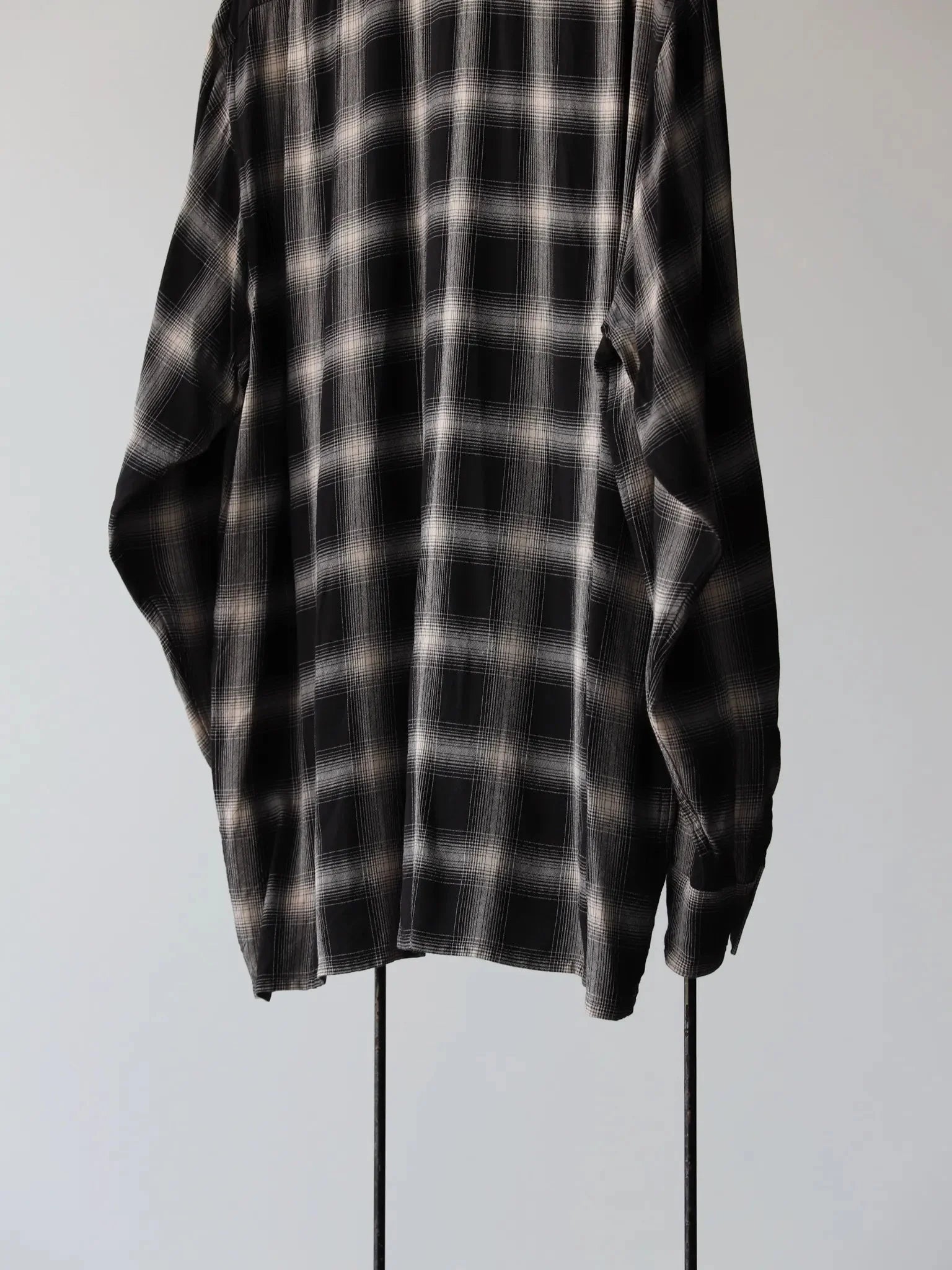 comoli-rayon-check-open-collar-shirt-check-4