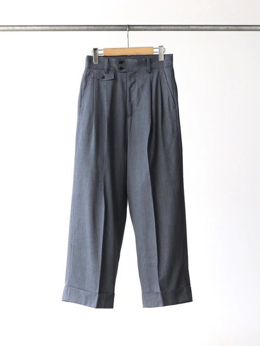 KAKAN | PLEATED WIDE TROUSERS GRAY