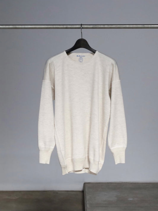 olde-homesteader-youth-crew-neck-long-sleeve-ecru-heather-コピー-1