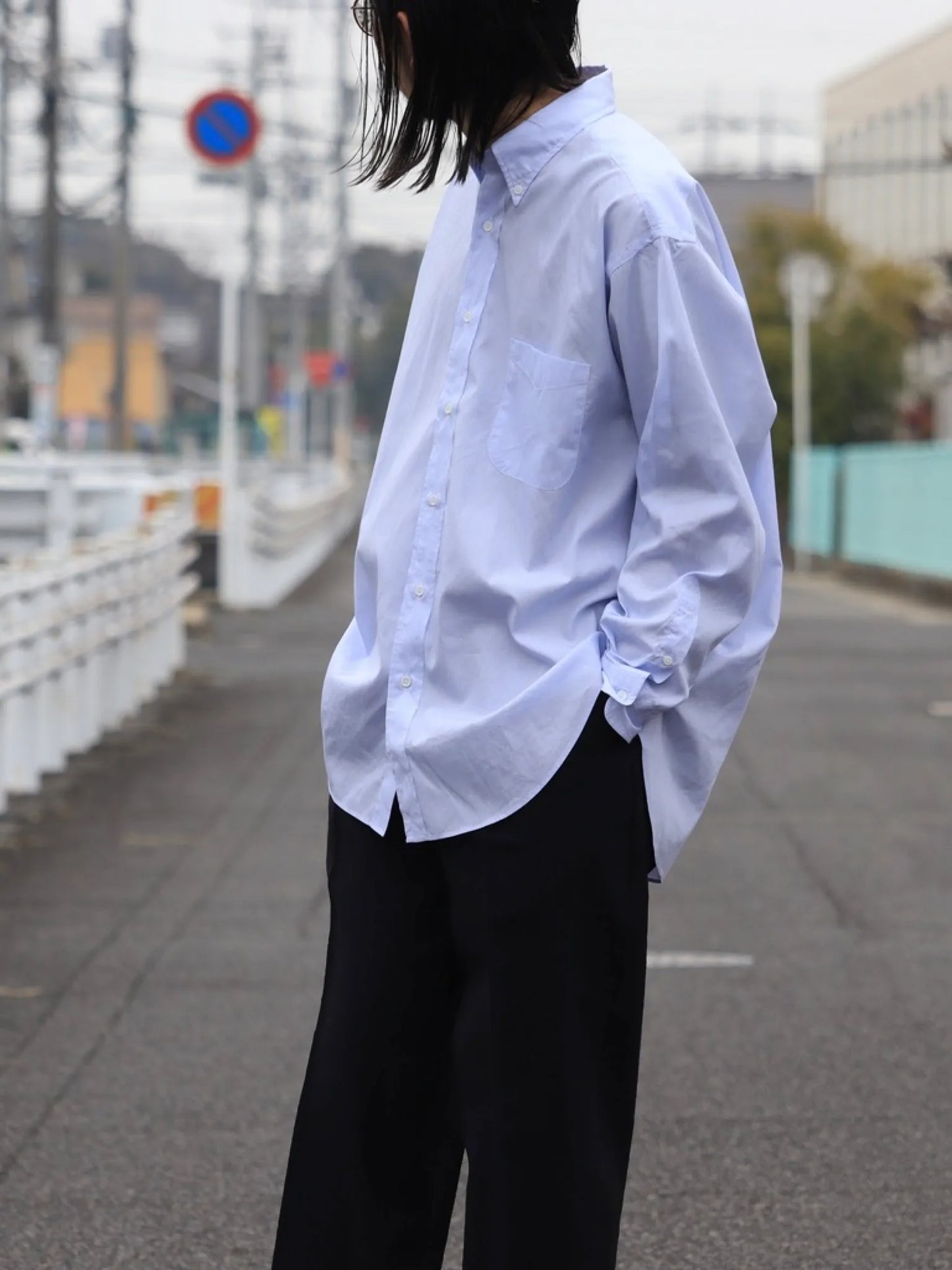 HERILL | Broad Buttondown shirt Sax