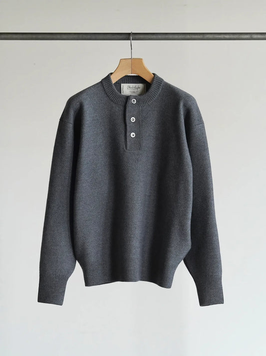 Olde H & Daughter | WOOL HENLY NECK P/O CHARCOAL