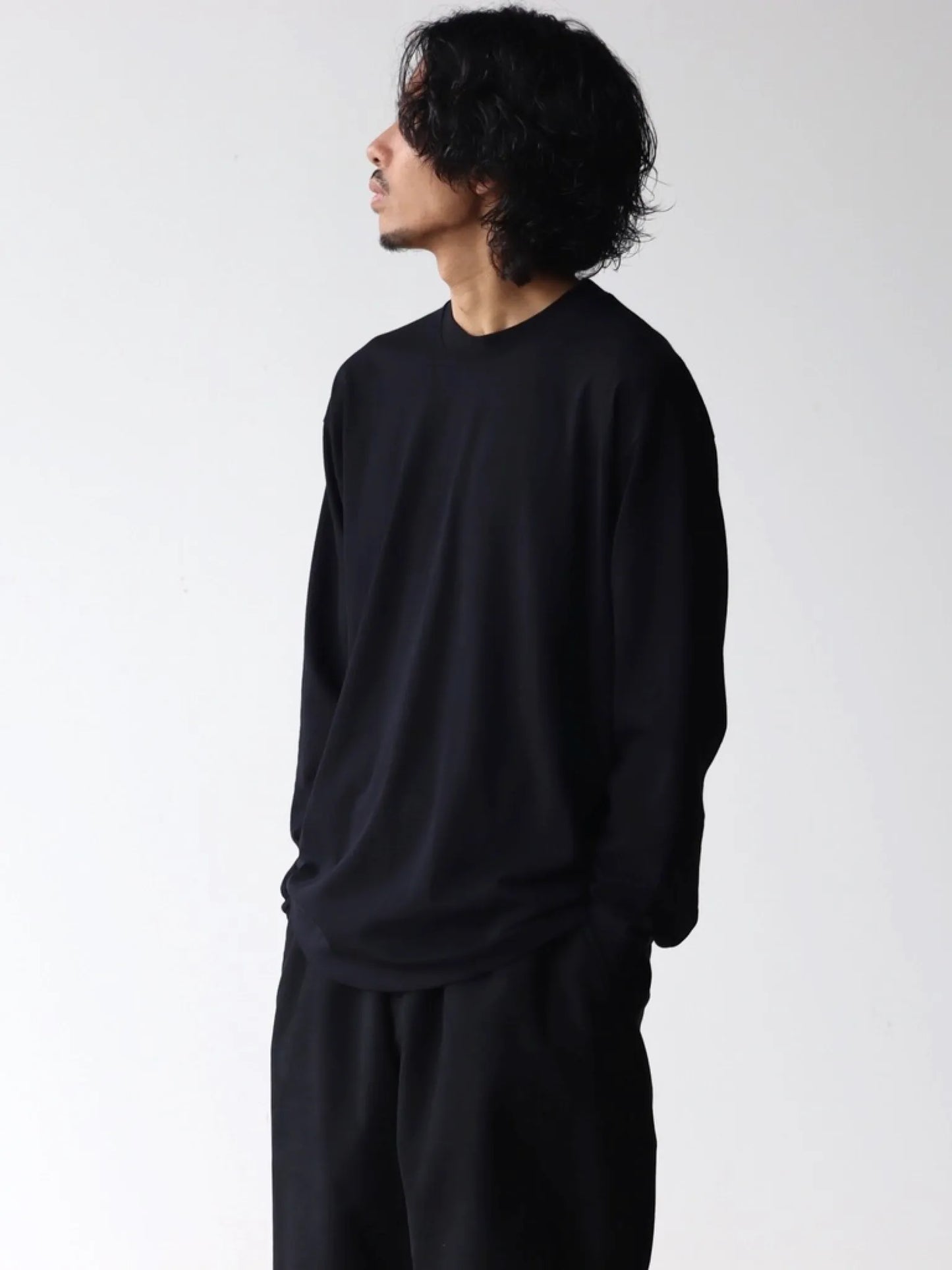 comoli-コットンジャージ-長袖tシャツ-black-6