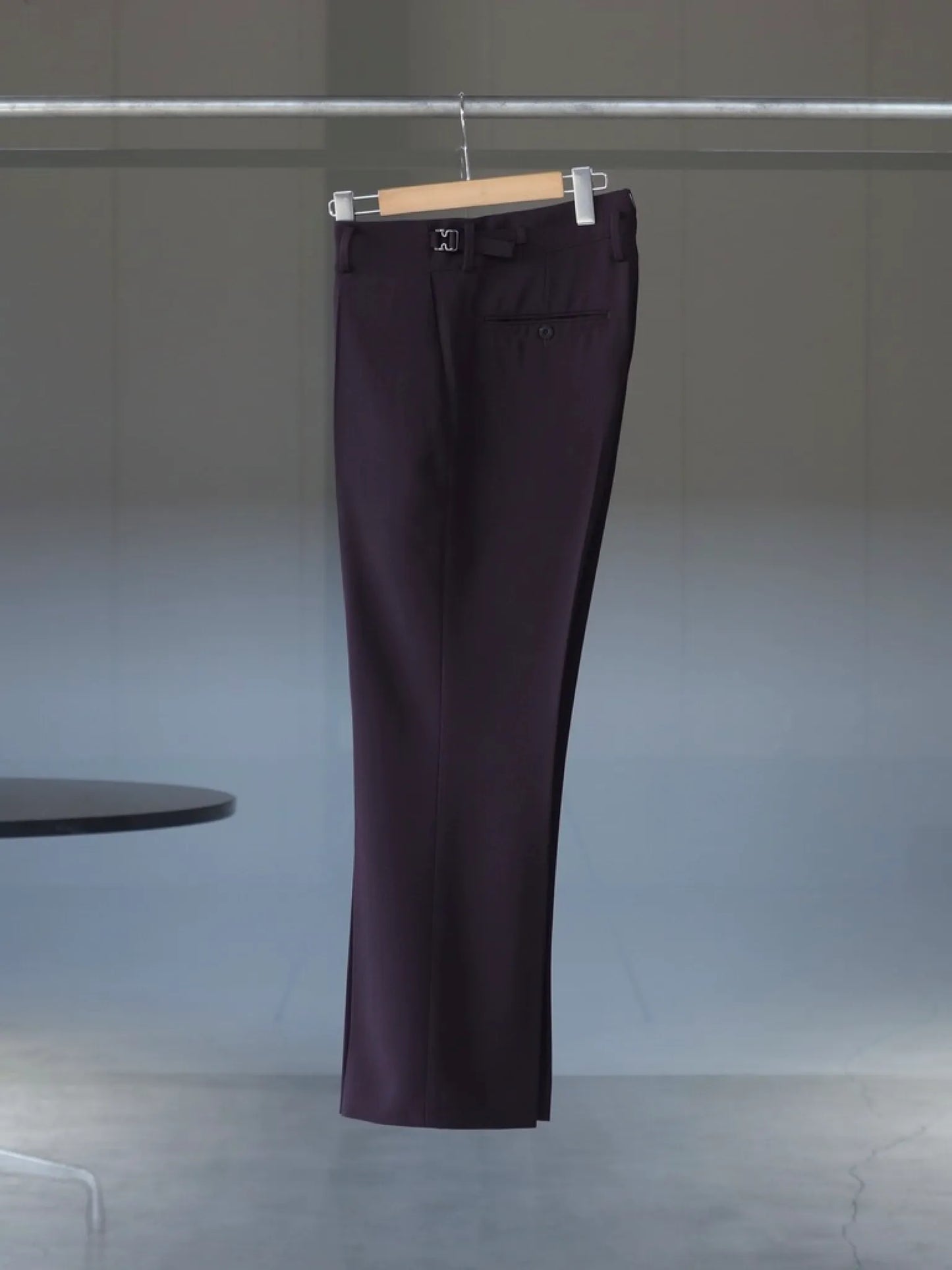 IRENISA | SEMI FLARE TROUSERS BURGUNDY