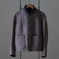 sarto-stand-collar-short-jacket-brown-black-7