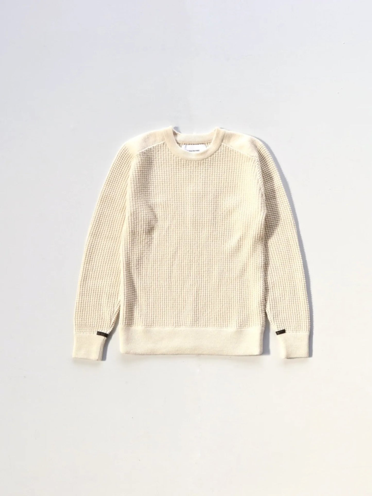 THE INOUE BROTHERS | Baby Alpaca Waffle Crew Natural White