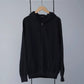 comoli-lwコットン裏毛-ジップパーカ-black-1-1
