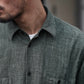 THE NULABEL | HANK DYED WORK SHIRT OLIVE/GREY