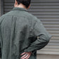 THE NULABEL | HANK DYED WORK SHIRT OLIVE/GREY