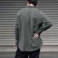 THE NULABEL | HANK DYED WORK SHIRT OLIVE/GREY