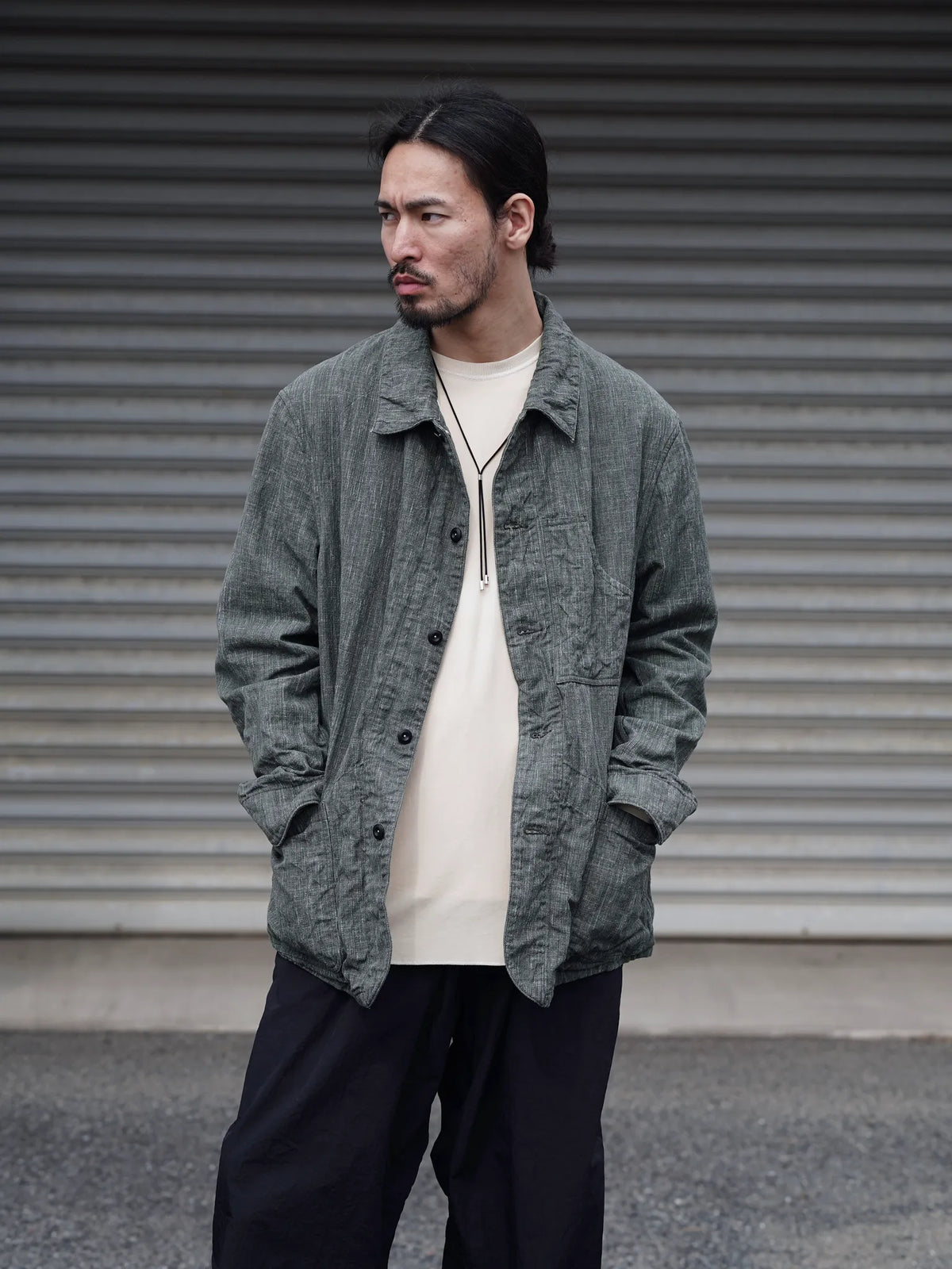 THE NULABEL | HANK DYED COVERALLS OLIVE/GREY