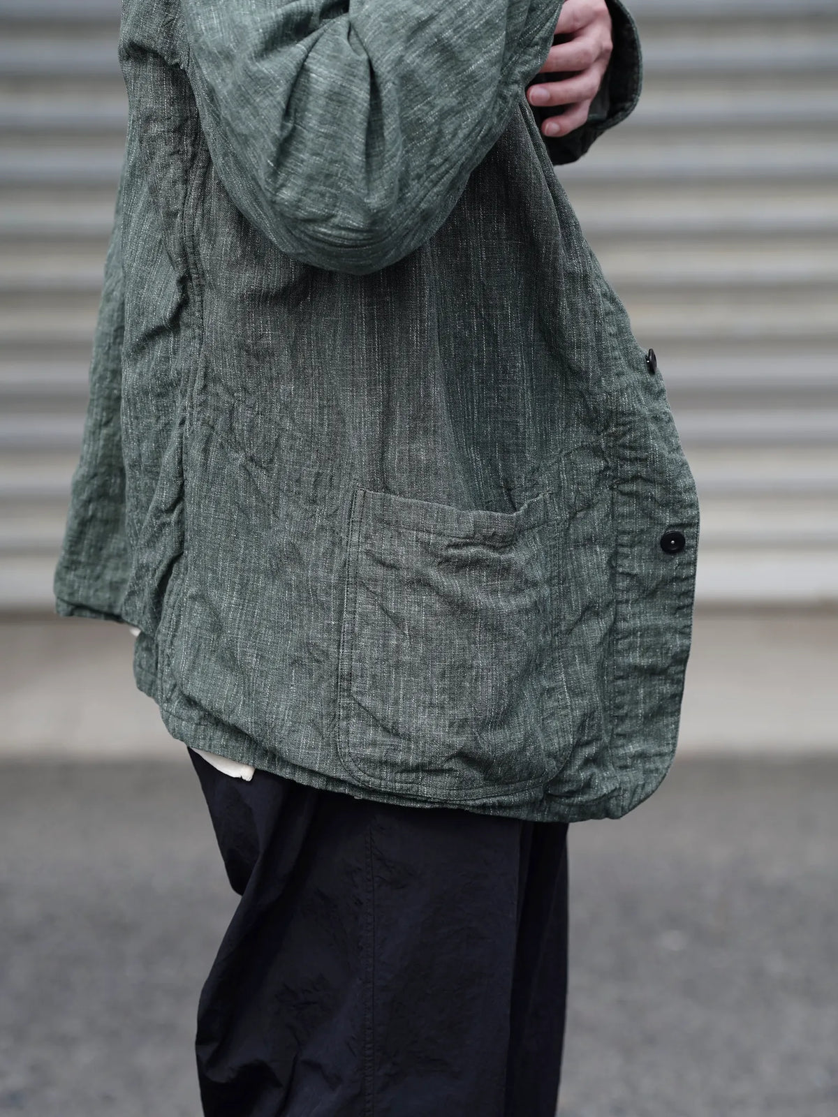 THE NULABEL | HANK DYED COVERALLS OLIVE/GREY