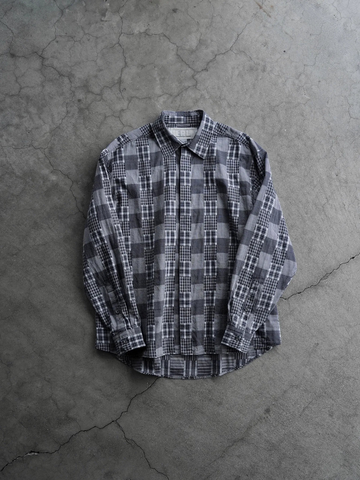 ERL | PLAID LONG SLEEVED SHIRT BLACK