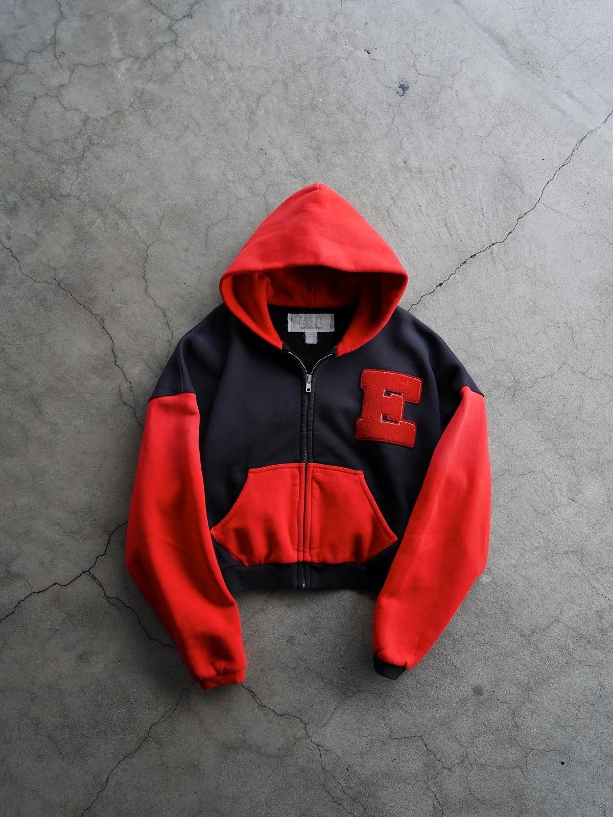 ERL | VARSITY HOODIE BLACK RED
