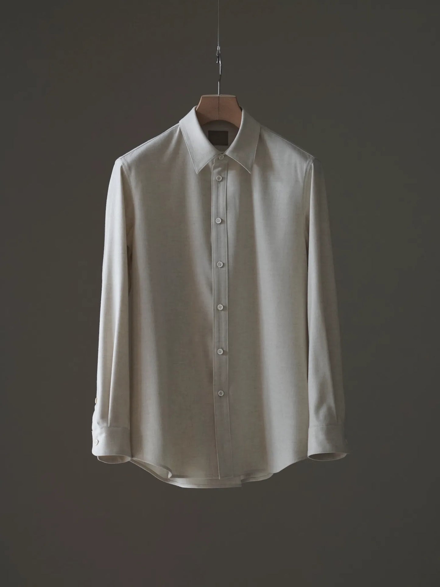 山内 | ブルーフォックス×ノーミュールシングウール・スタンダードシャツ fox white