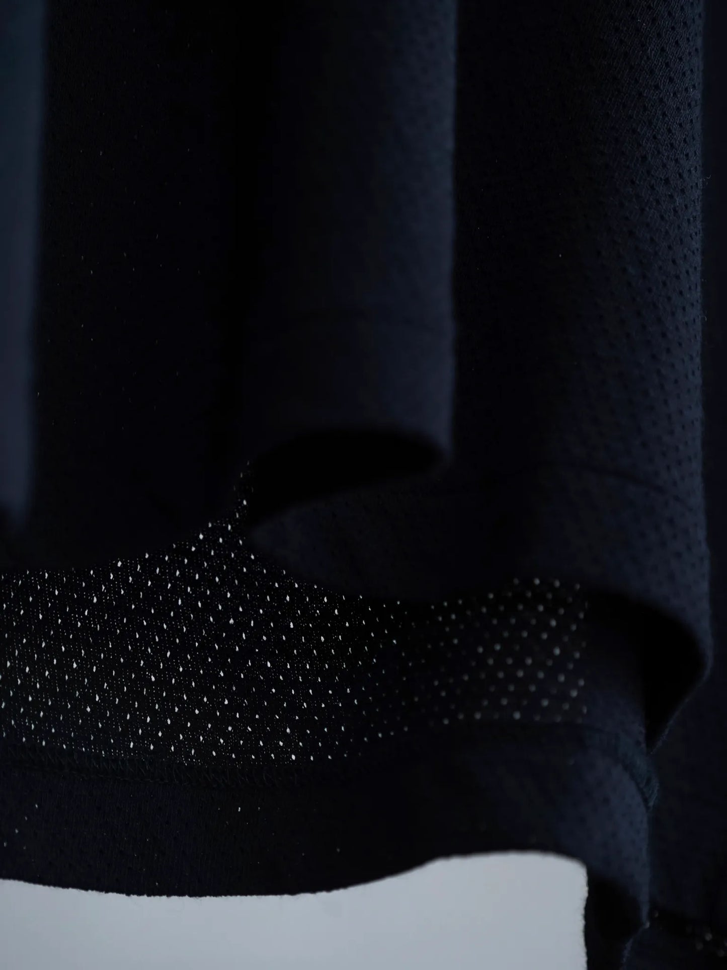 COMOLI | コットンメッシュ 半袖Tシャツ BLACK