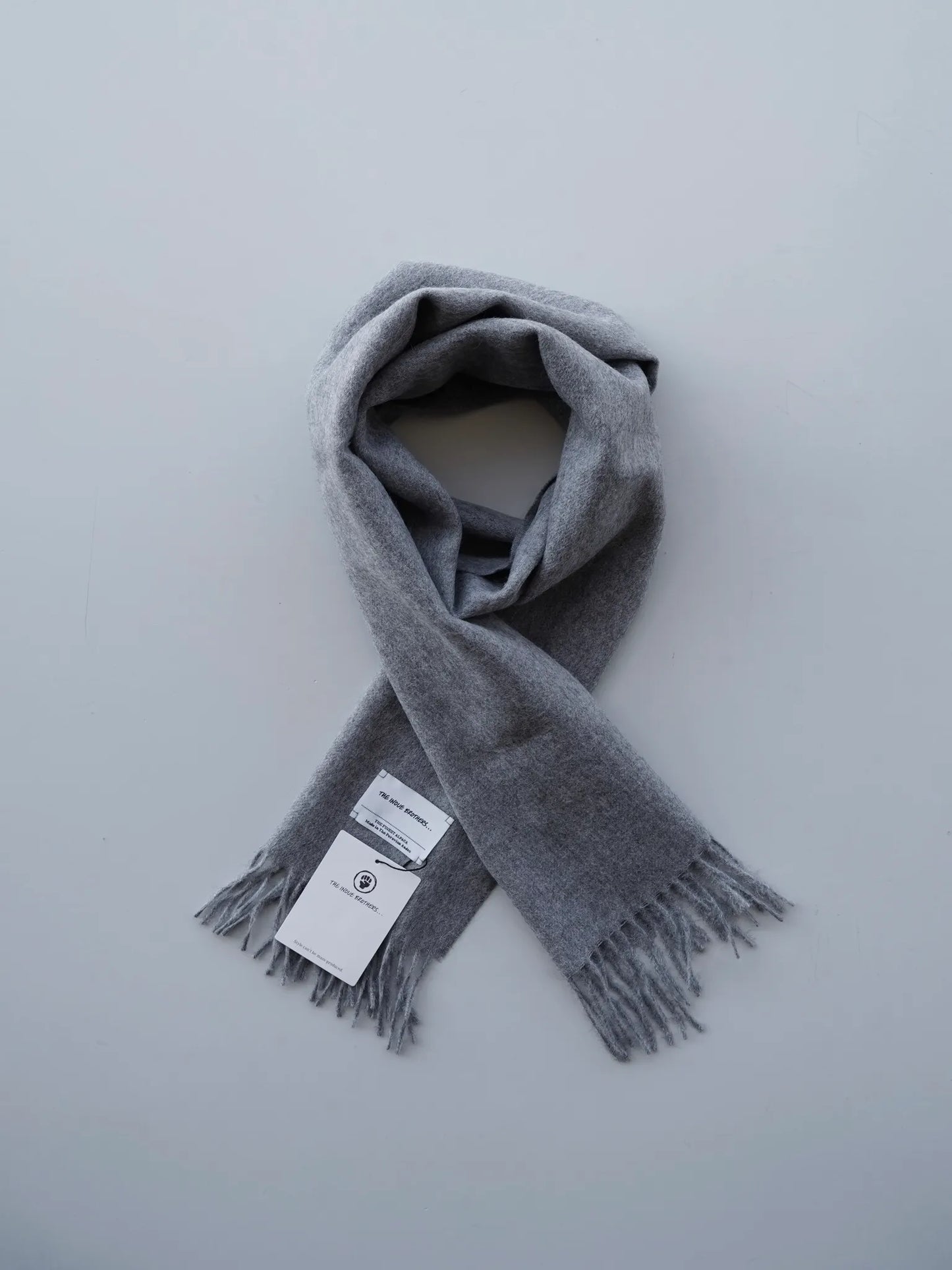 THE INOUE BROTHERS | Brushed Scarf Light Grey