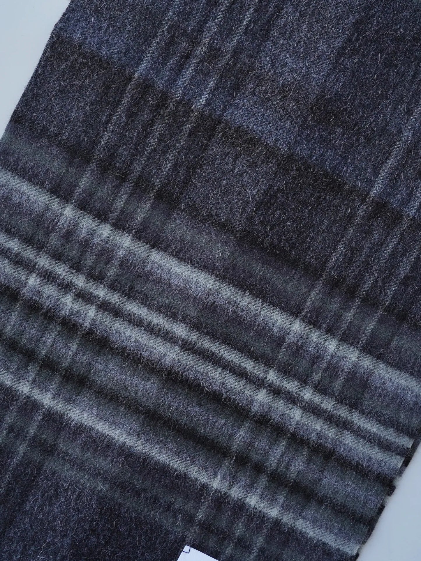 THE INOUE BROTHERS | Brushed Scarf Check Checkered Black