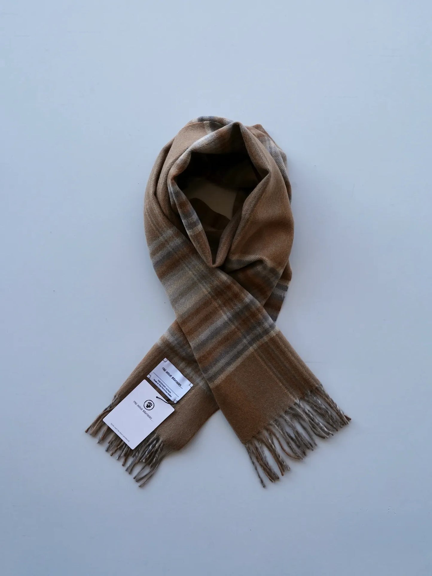 THE INOUE BROTHERS | Brushed Scarf Check Checkered Beige