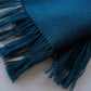 THE INOUE BROTHERS | Non Brushed Large Stole Twisted Fringes Teal