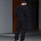 comoli-シルクネップ-ドローストリングパンツ-black-1-5