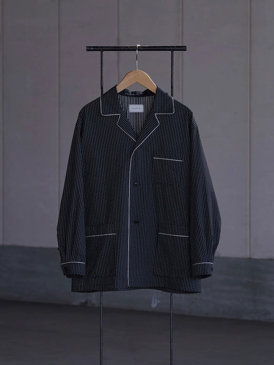 SARTO | [COTTON DOBBY DOTS] PYJAMS JACKET BLACK/O.WHITE