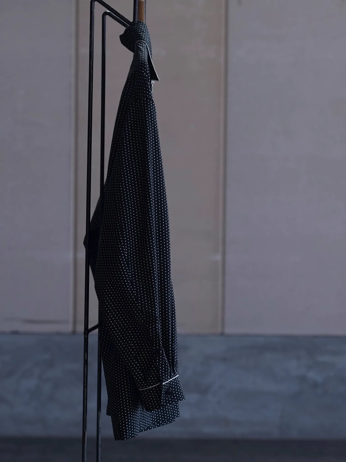 SARTO | [COTTON DOBBY DOTS] PYJAMS JACKET BLACK/O.WHITE