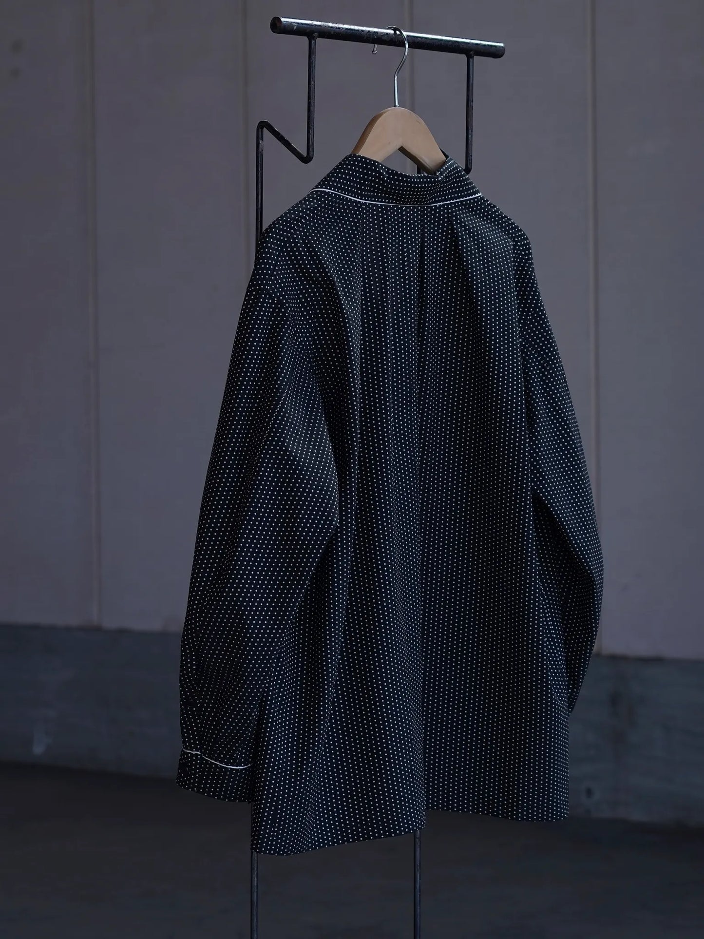 SARTO | [COTTON DOBBY DOTS] PYJAMS JACKET BLACK/O.WHITE