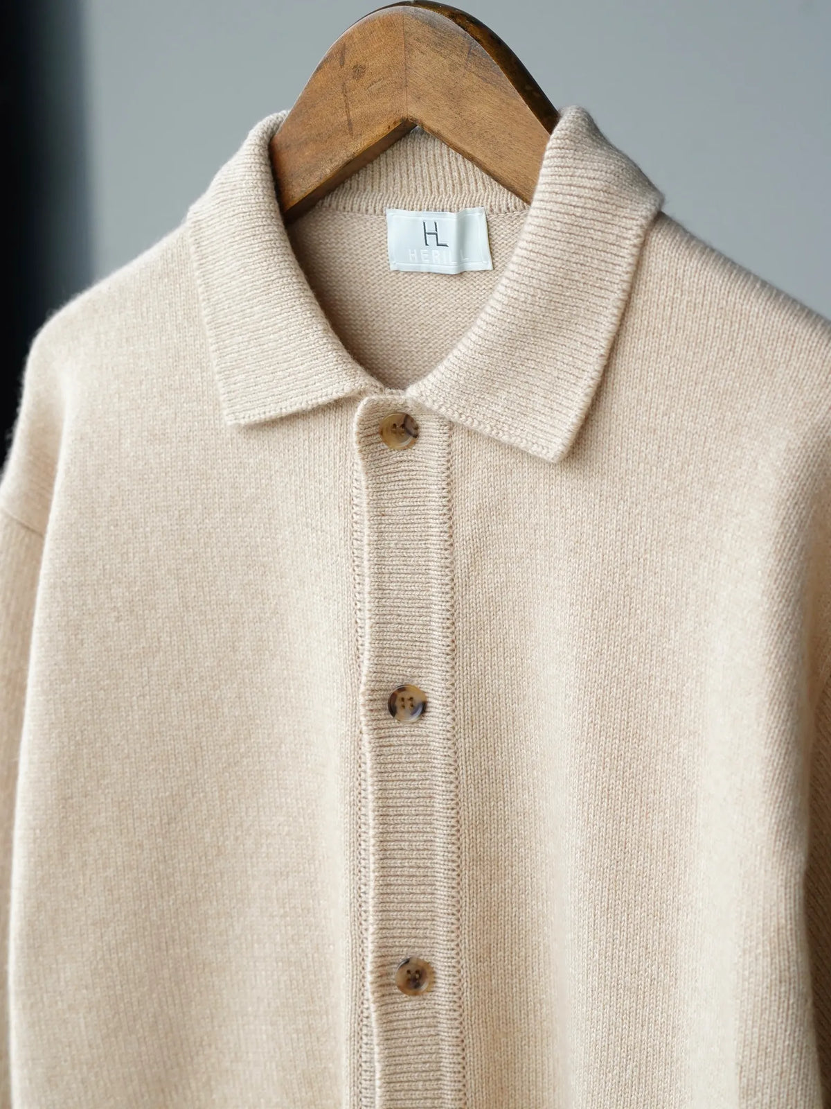 HERILL | Golden SeaIsland Polocardigan Natural