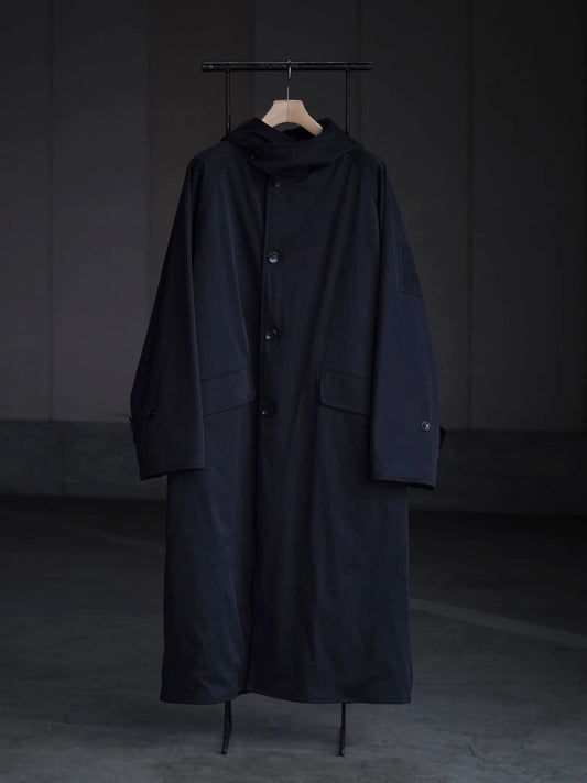 TEN C × COMOLI | HOODED COAT BLACK