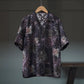irenisa-open-collar-short-sleeve-shirt-navy-brown-1