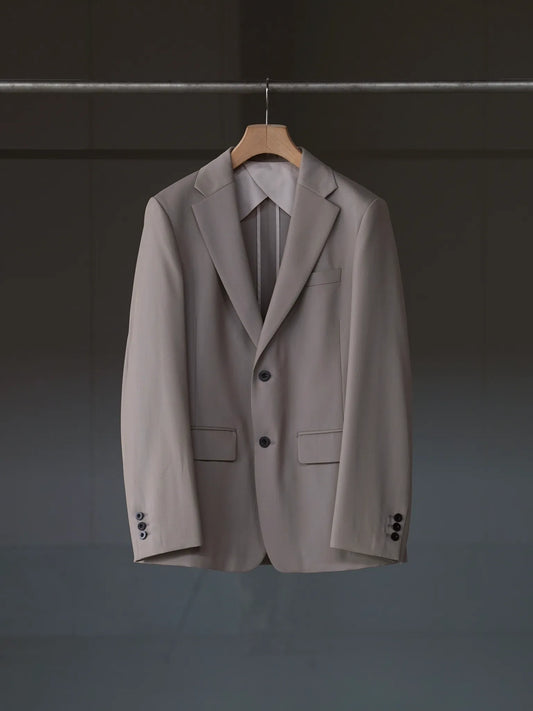 IRENISA | NOTCHED LAPEL SINGLE JACKET GREIGE