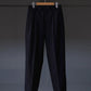IRENISA | TWO TUCKS TAPERED TROUSERS BLACK
