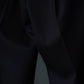 IRENISA | TWO TUCKS TAPERED TROUSERS BLACK