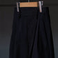 IRENISA | TWO TUCKS TAPERED TROUSERS BLACK