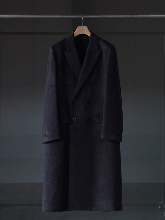 IRENISA | DOUBLE-BREASTED CHESTER COAT GREEN BLACK