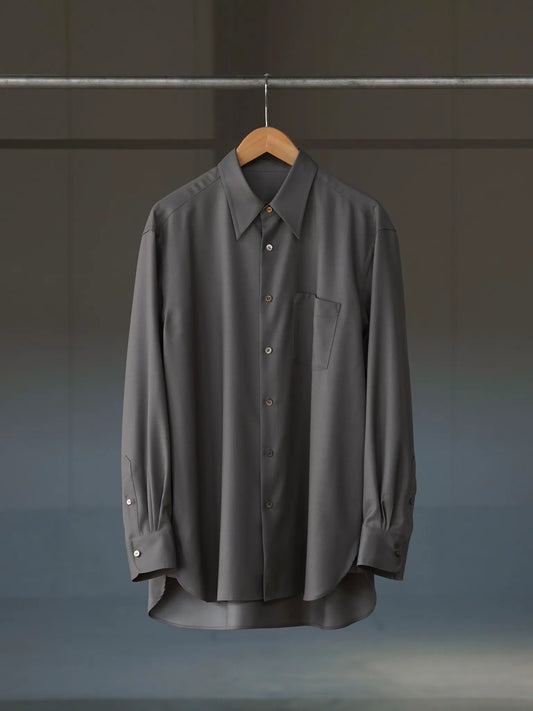 IRENISA | REGULAR COLLAR RELAX FIT SHIRT STONE GRAY