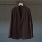 IRENISA | RELAXED SHOULDER JACKET DARK BROWN
