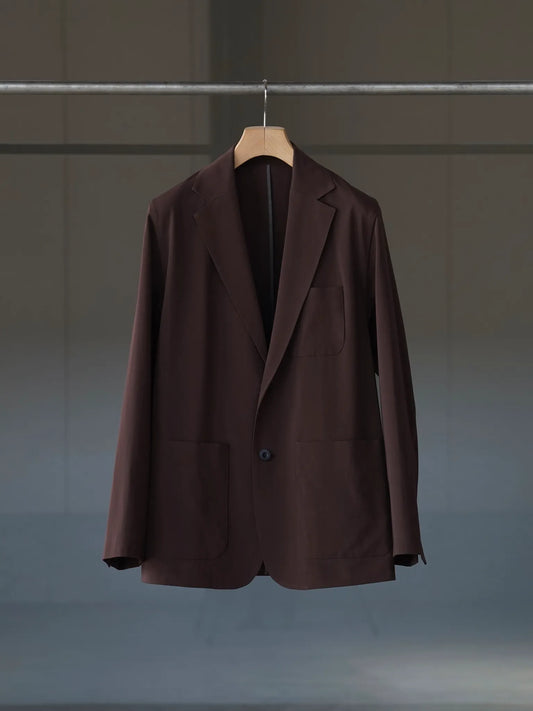 IRENISA | RELAXED SHOULDER JACKET DARK BROWN