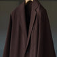 IRENISA | RELAXED SHOULDER JACKET DARK BROWN