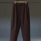 IRENISA | BELTED TAPERED PANTS DARK BROWN