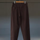 IRENISA | BELTED TAPERED PANTS DARK BROWN