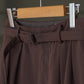 IRENISA | BELTED TAPERED PANTS DARK BROWN