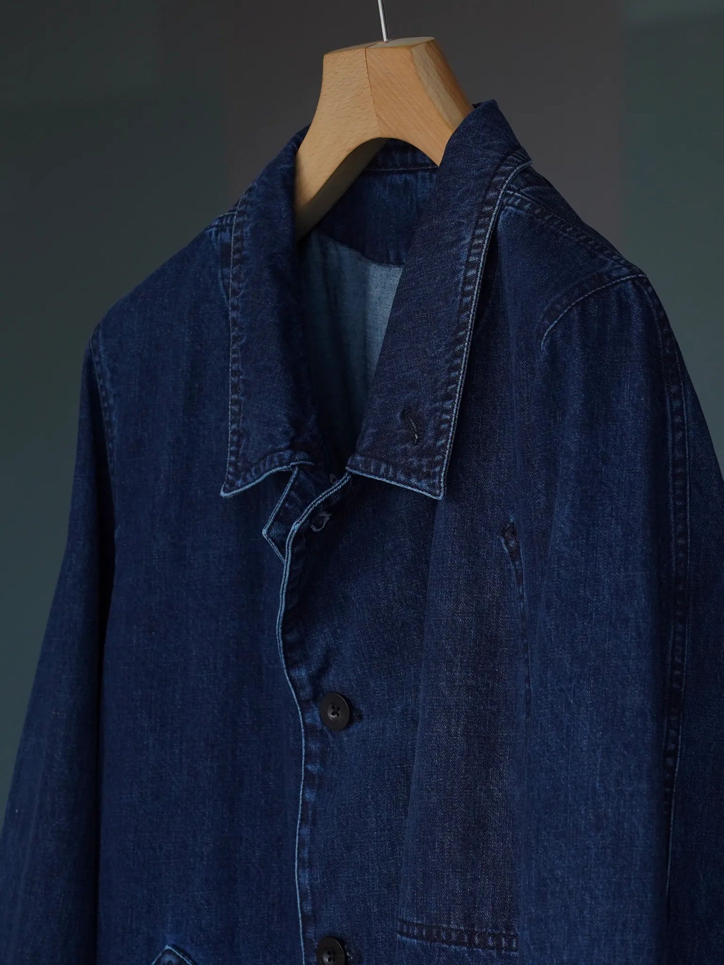 IRENISA | RAILROAD DENIM JACKET FADE INDIGO