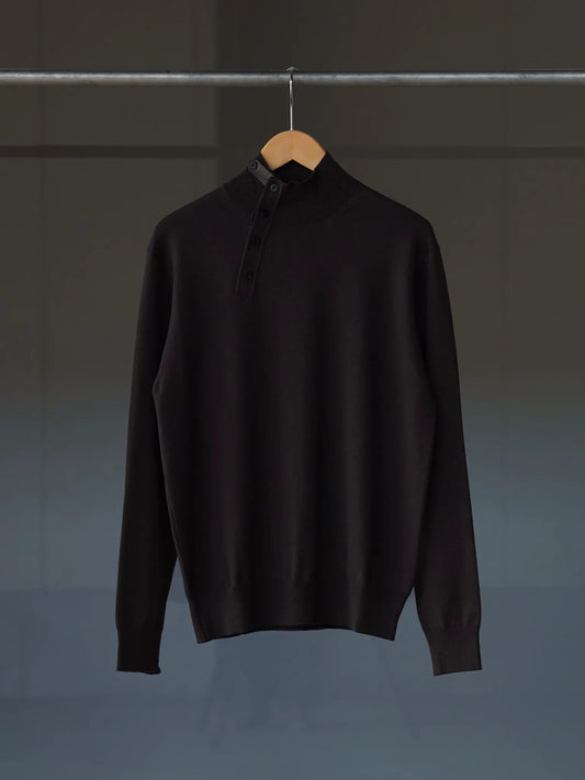 IRENISA | WOOL HIGH-NECK KINIT PULLOVER BORDEAUX