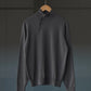 IRENISA | WOOL HIGH-NECK KINIT PULLOVER STONE GRAY
