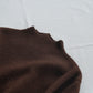 nonnotte | Draping Triangle Turtle Neck Pullover Chicory Coffee