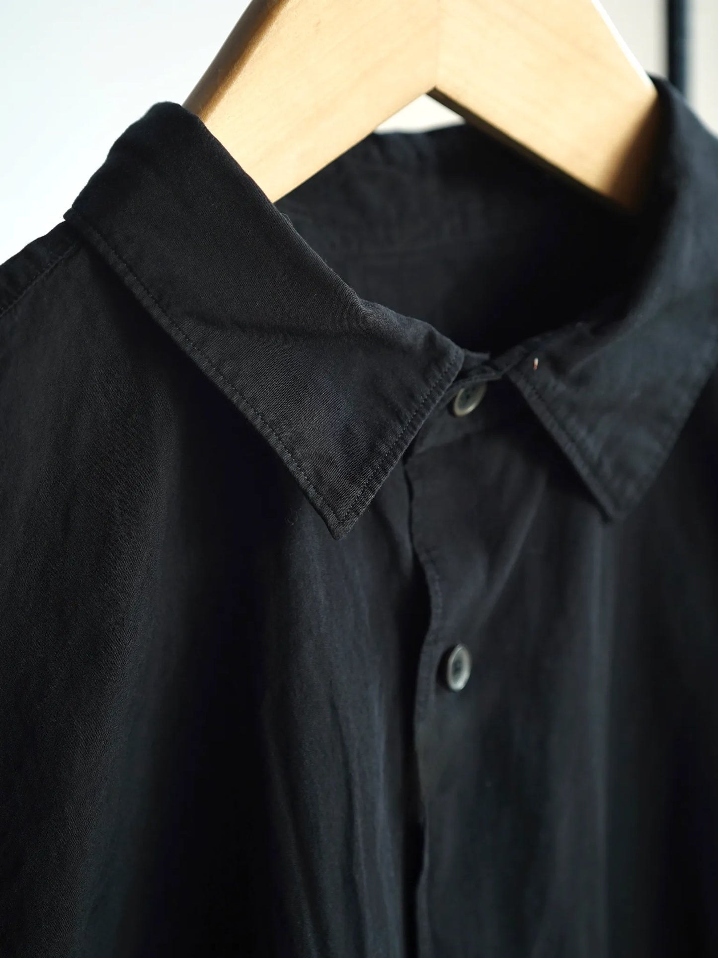 COMOLI | ブラック コモリシャツ BLACK